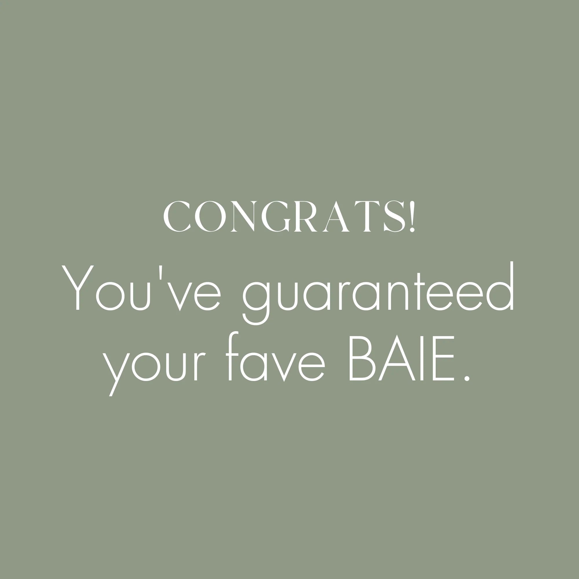 Your BAIE Allocation – BAIE Wines